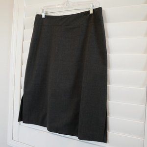 Banana Republic Charcoal Stretch Wool Skirt
